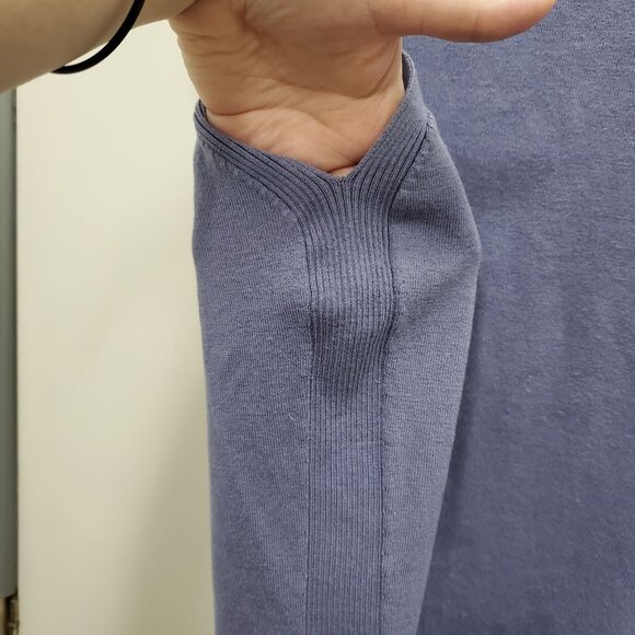 Amanda Smith Women's Vintage Steel Blue Silk Blend Sleeveless Mock Neck Shell M - Picture 3 of 7